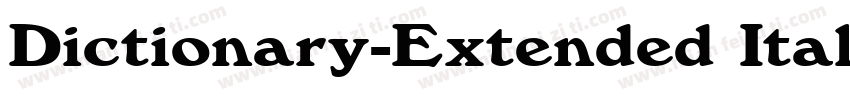 Dictionary-Extended Italic字体转换